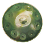 Handpan vert, gamme B2 hijaz, frequence 432hz, frequence 440hz, hang drum